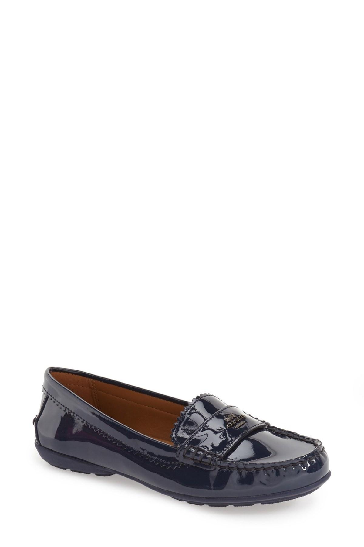 Coach odette patent sales leather loafers